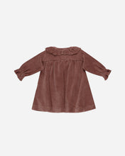 Load image into Gallery viewer, Velour Baby Dress - Cranberry
