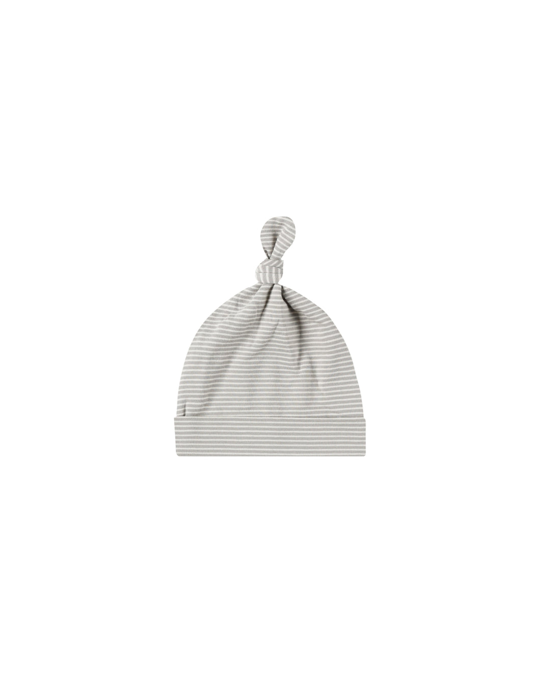 Knotted Baby Hat - Blue Micro Stripe