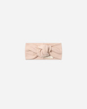 Load image into Gallery viewer, Quincy Mae organic cotton knotted baby headband in soft dusty rose pink.
