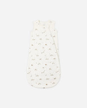 Load image into Gallery viewer, Quincy Mae organic cotton jersey wearable sleep bag in ivory with an all-over bunny print.
