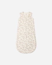 Load image into Gallery viewer, Quincy Mae organic cotton jersey wearable sleep bag in natural featuring an all-over floral vine print.
