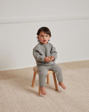 Load image into Gallery viewer, Quilted Sweater + Pant Set - Dusty Blue
