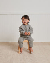 Load image into Gallery viewer, Quilted Sweater + Pant Set - Dusty Blue
