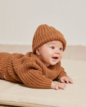 Load image into Gallery viewer, Chunky Knit Jumpsuit - Cinnamon SIZE 3-6, 18-24 MONTHS
