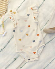 Load image into Gallery viewer, Scoop Back One-Piece Swimsuit - Confetti Hearts
