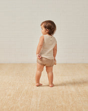 Load image into Gallery viewer, Oat Gingham tank top with matching beige bloomers.

