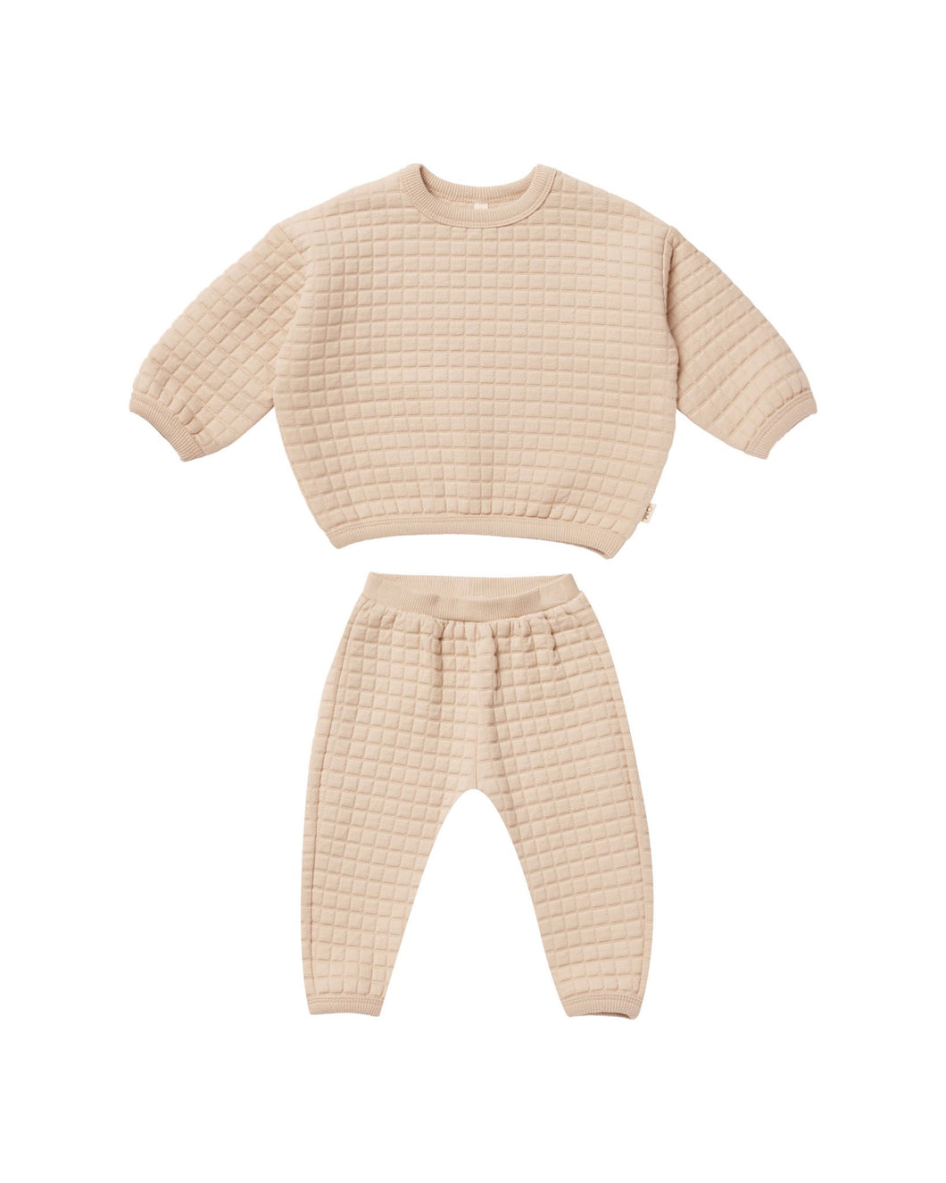 Quilted Sweater + Pant Set - Shell