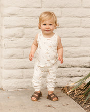 Load image into Gallery viewer, Beige tank and sweatpant featuring a surf buggy and palm tree print.
