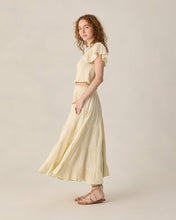 Load image into Gallery viewer, Ruffle Tiered Maxi Skirt - Citron Stripe
