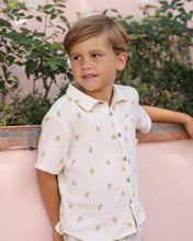 Load image into Gallery viewer, Collared Short Sleeve Shirt - Pineapple
