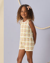 Load image into Gallery viewer, Crochet Tank Set - Citron Daisy Check
