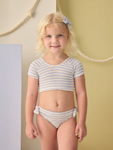 Load image into Gallery viewer, Cropped Rashguard Set - Periwinkle Stripe
