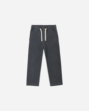 Load image into Gallery viewer, Rylee + Cru Kalen cotton trousers in midnight navy with elastic drawstring waist and pockets.
