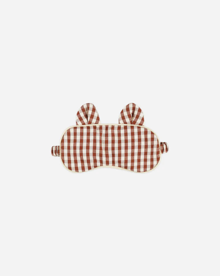 Sleep Mask - Brick Gingham