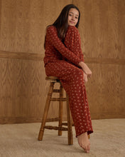 Load image into Gallery viewer, Ribbed Lounge Set - Ruby Ditsy - Size 10-12 YR
