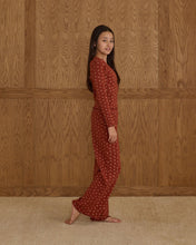 Load image into Gallery viewer, Ribbed Lounge Set - Ruby Ditsy - Size 10-12 YR
