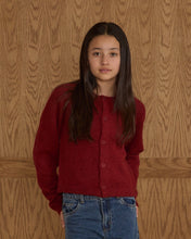 Load image into Gallery viewer, Fuzzy Cardigan - Ruby - SIZE 10 YR
