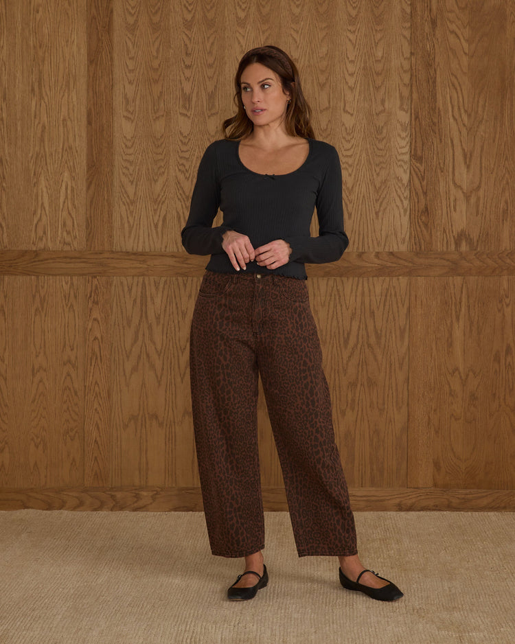 Women's Barrel Denim - Leopard