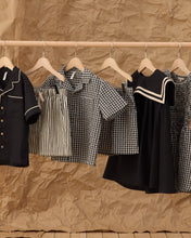 Load image into Gallery viewer, Lapel Collared Shirt - Black Check
