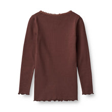 Load image into Gallery viewer, Rib T-Shirt Reese - Aubergine SIZE 8 YEARS
