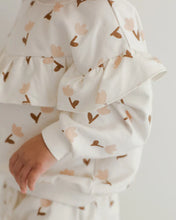 Load image into Gallery viewer, Ruffle Fleece Sweatshirt - Tulips
