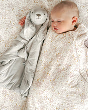 Load image into Gallery viewer, Baby sleep bag featuring a pink, orange, and beige floral pattern. This sleep bag is 1.0 TOG rated. 
