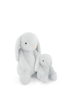 Load image into Gallery viewer, Soft bunny plush toy in a pastel blue colour.
