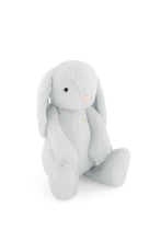 Load image into Gallery viewer, Soft bunny plush toy in a pastel blue colour. 

