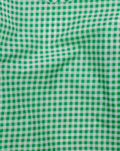 Load image into Gallery viewer, Ripstop Nylon grocery bag from Baggu in a green gingham print.
