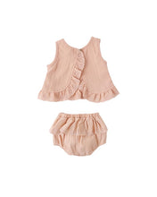 Load image into Gallery viewer, Ruffled Tulip Top + Bloomer Set - Melon
