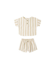 Load image into Gallery viewer, Woven Boxy Top + Short Set - Summer Stripe
