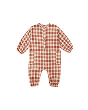 Load image into Gallery viewer, Relaxed Woven Jumpsuit - Red Plaid
