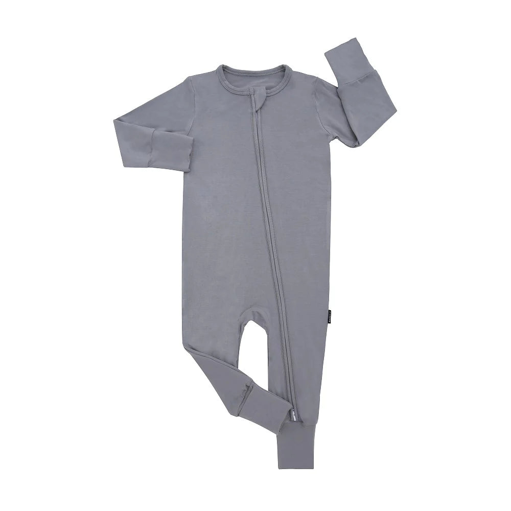 Sleeper with Fold Over Cuffs - Stone SIZE 2 YEARS