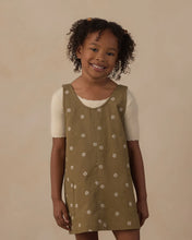 Load image into Gallery viewer, V-Neck Overall Dress - Embroidered Daisies
