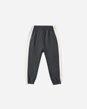 Load image into Gallery viewer, Rylee + Cru paneled fleece sweatpants in midnight navy with ribbed cuffs and elastic waist.
