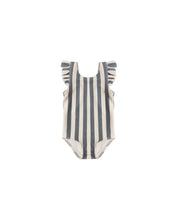 Load image into Gallery viewer, Scoop Back One-Piece Swimsuit - Retro Ocean Stripes
