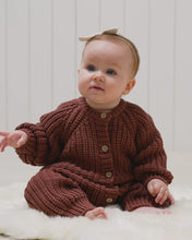 Load image into Gallery viewer, Chunky Knit Jumpsuit - Cranberry
