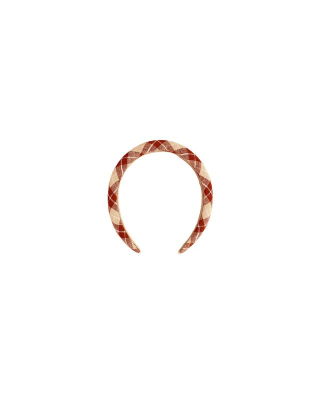 Padded Headband - Red Plaid