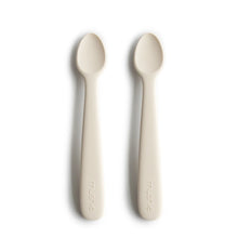 Load image into Gallery viewer, Silicone Feeding Spoons - Ivory (2 Pack)
