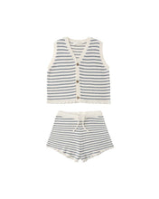 Load image into Gallery viewer, Knit Vest Set - Marine Stripe
