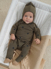 Load image into Gallery viewer, Olive Dots Suit w/ Contrast Feet
