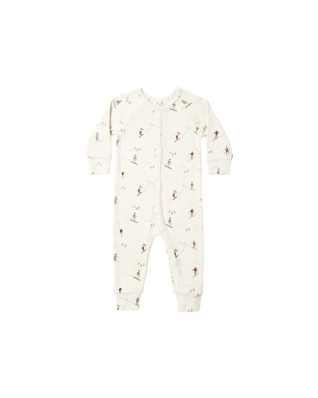 Organic Long John Pajamas - Skiers