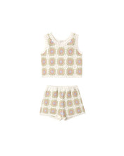 Load image into Gallery viewer, Crochet Tank Set - Citron Daisy Check
