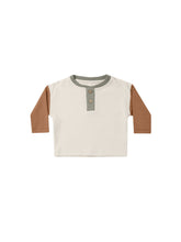 Load image into Gallery viewer, Long Sleeve Henley Tee - Color Block
