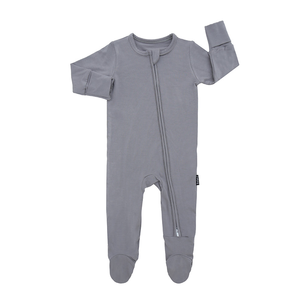 Footed Zipper Sleeper - Stone - SIZE 6-12, 12-18 MONTHS