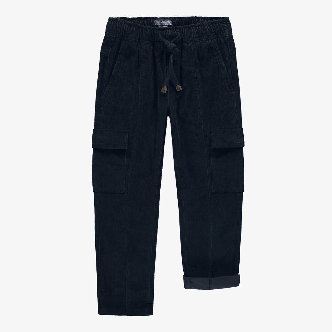 French Terry Casual Pant - Navy Corduroy