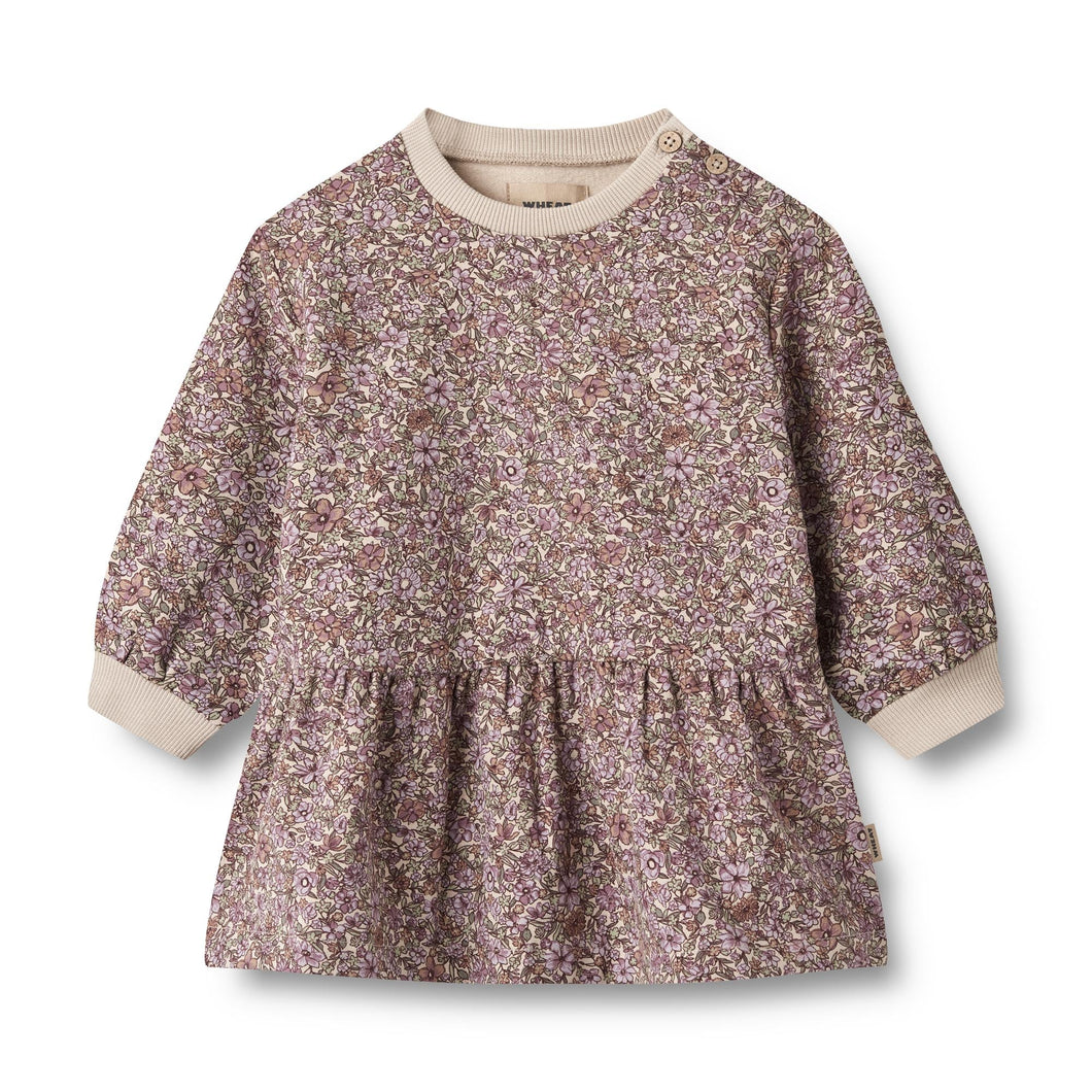 Sweat Dress Zenia - Lilac Flowers