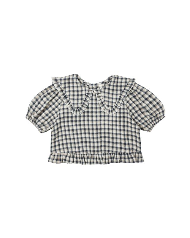 Prairie Blouse - Navy Check