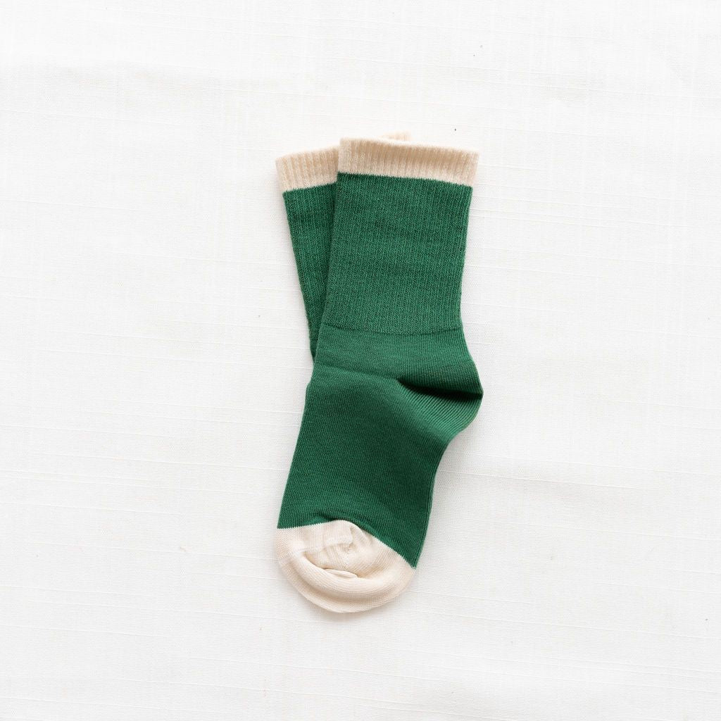 Colourblock Socks -  Fern