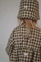 Load image into Gallery viewer, Olive Gingham Bucket Sun Hat
